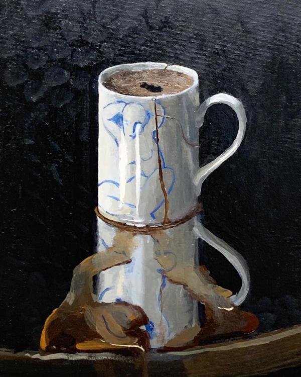 Cracked Mug Holding Itself Together by Brendan Fitzpatrick 費博東