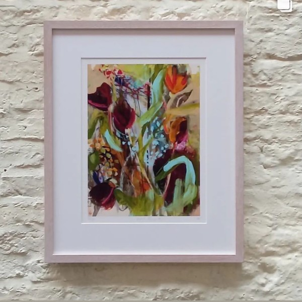 April Bouquet Giclee Print Framed 26/50 by Lesley Birch