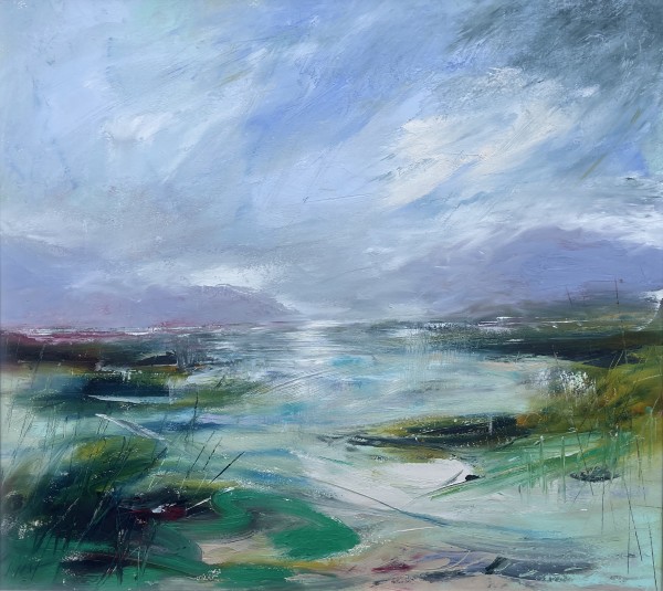 Blue & Green Shore 1 by Lesley Birch