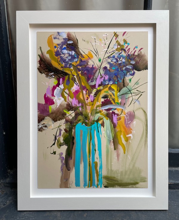 Flashy in a Striped Vase by Lesley Birch