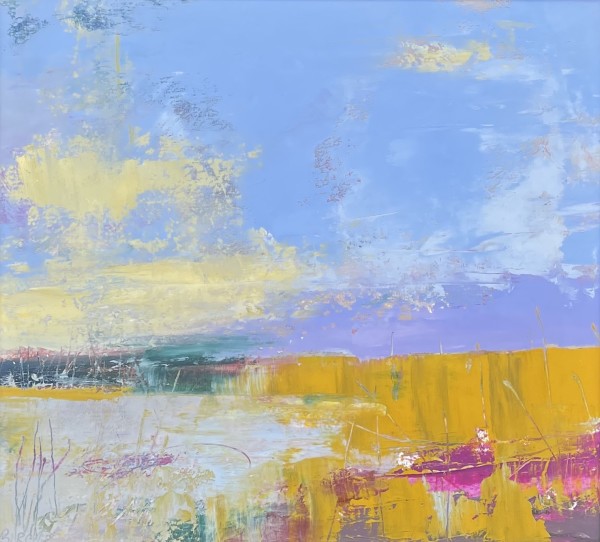 Headland, Lilac Sky by Lesley Birch
