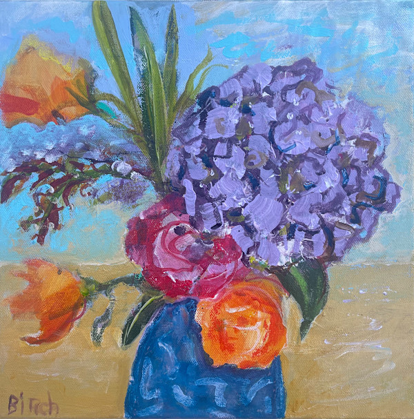 Purple Hydrangea by Lesley Birch