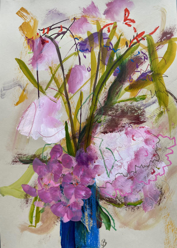 Summer in a Pot 1 - Unframed by Lesley Birch