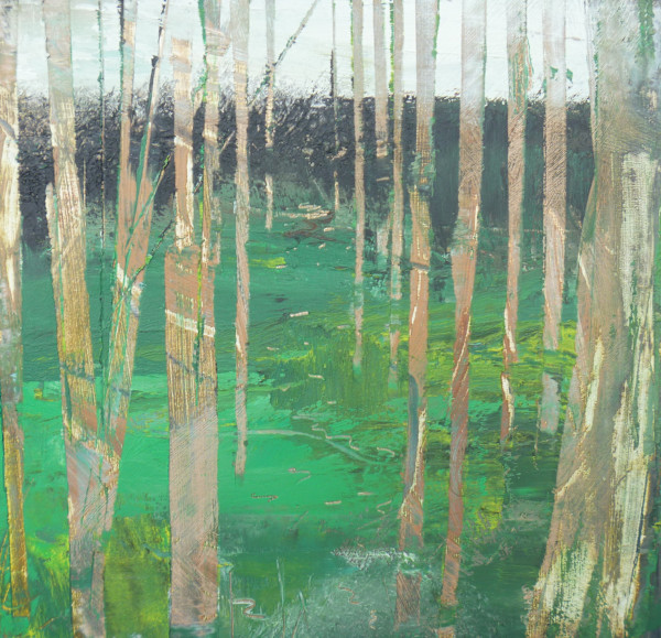 The Green Wood - ING Discerning Eye, Mall Galleries 2017 by Lesley Birch, Image 1.