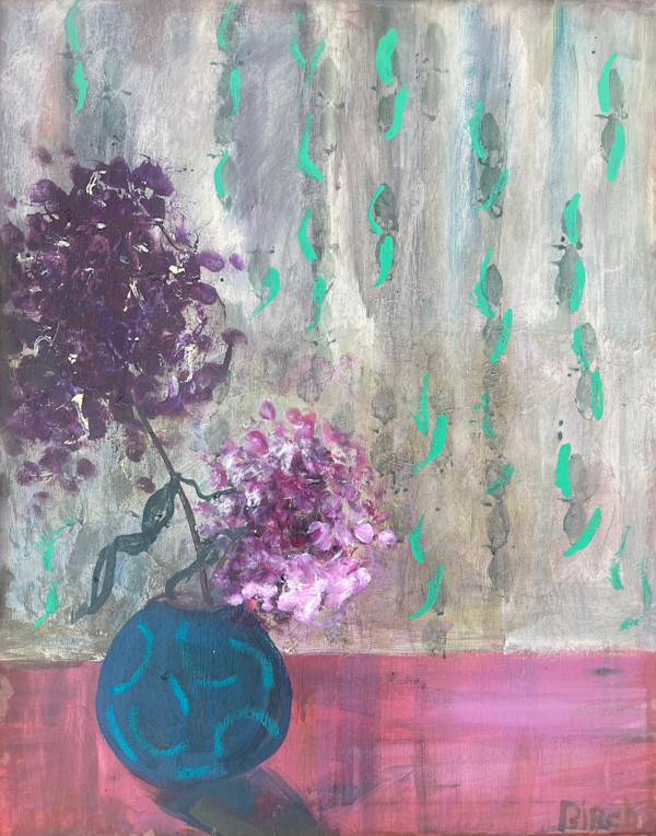 Two Hydrangeas by Lesley Birch