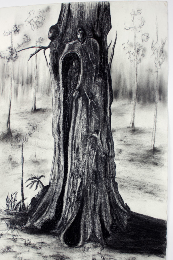MY TREEs, my Friends III, Drawing - Tree Series by Beatriz Mejia-Krumbein