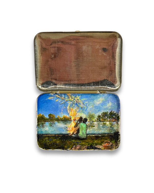 July 1st Fireworks By The Bay - Single Spartan Aspirin Medicine Tin by Shelley Vanderbyl