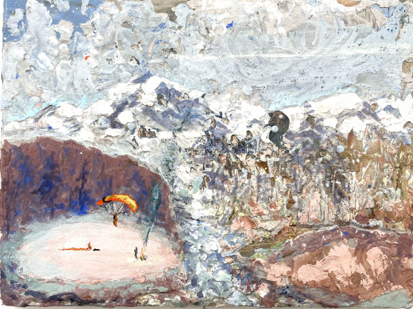 Rescue, in pink mountain field by Shelley Vanderbyl