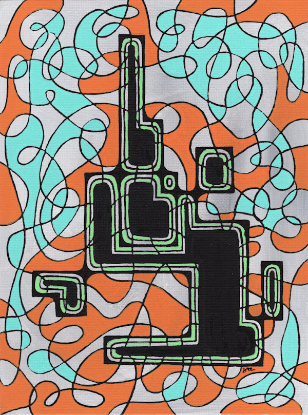 "Under the Microscope" Original Painting by Debbie Clapper