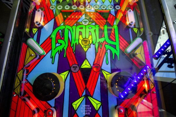 "Gnarly Pinball" - Custom Painted Pinball Machine by Debbie Clapper