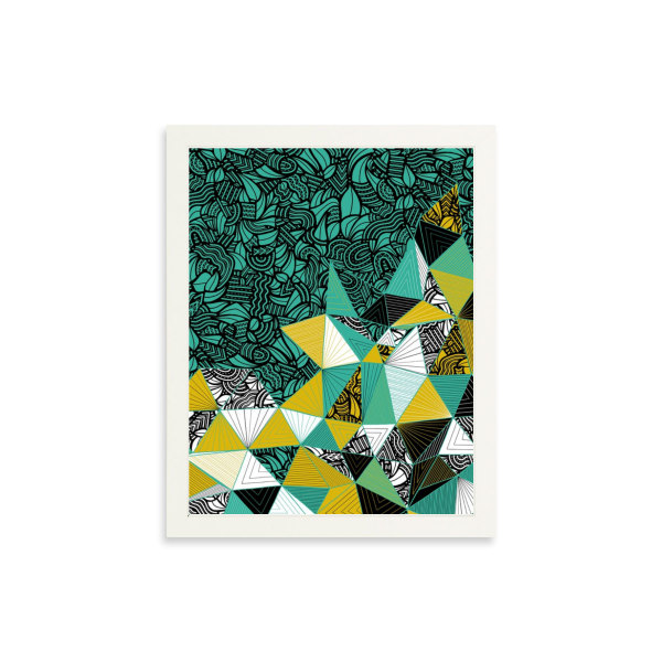 "Conscious Growth 075" Monoprint 11x14 by Debbie Clapper