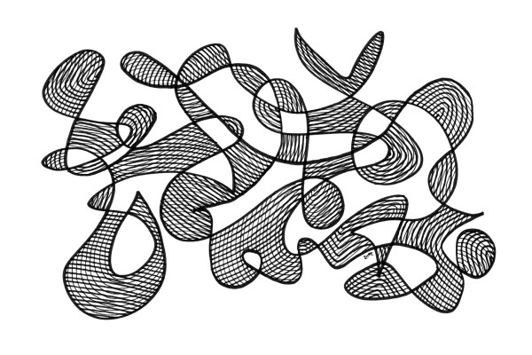 "Whirlwind 1" Drawing 4x6 by Debbie Clapper