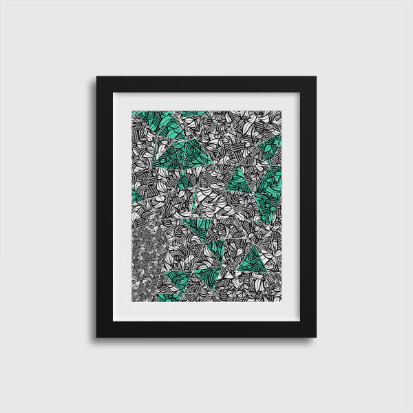 "CONSCIOUS GROWTH 008" Small One-of-a-Kind Print by Debbie Clapper