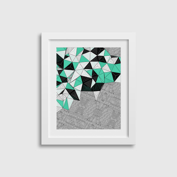 "CONSCIOUS GROWTH 009" Small One-of-a-Kind Print by Debbie Clapper