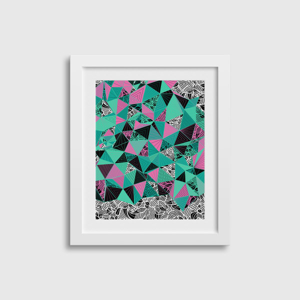 "CONSCIOUS GROWTH 012" Small One-of-a-Kind Print by Debbie Clapper