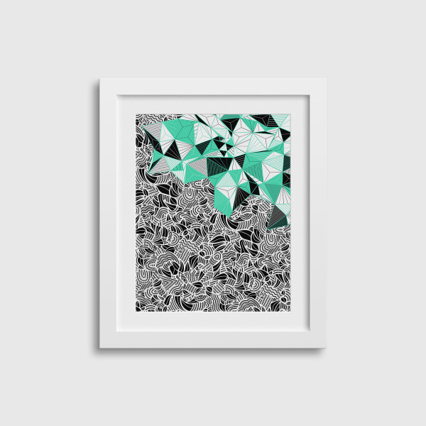 "CONSCIOUS GROWTH 022" Small One-of-a-Kind Print by Debbie Clapper