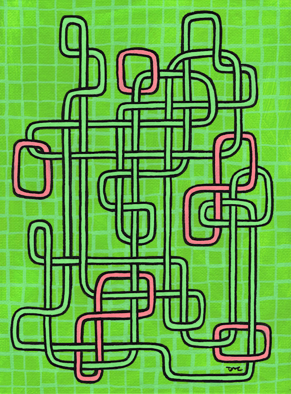 "Infinity Squared Times Three" Painting by Debbie Clapper