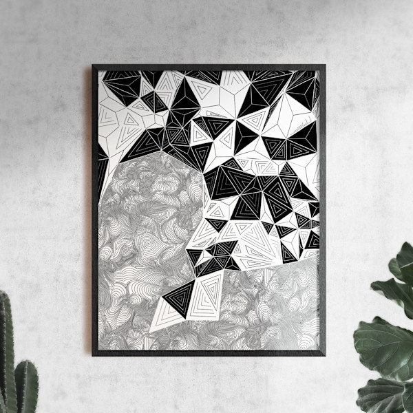 "Conscious Growth 098" Medium One-of-a-Kind Print by Debbie Clapper