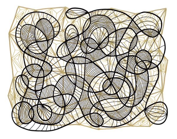 Pattern Study 37: Framed Original Drawing by Debbie Clapper