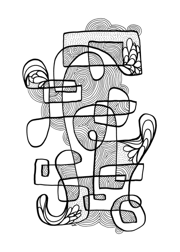 "Whirlwind 12" Drawing by Debbie Clapper