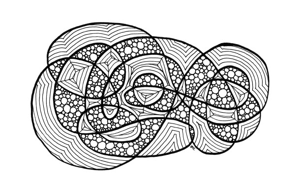"Whirlwind 17" Drawing 6x4 by Debbie Clapper
