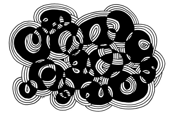 "Whirlwind 24" Drawing 6x4 by Debbie Clapper