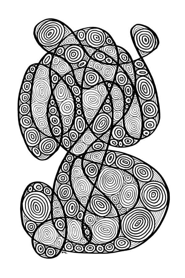 "Whirlwind 26" Drawing 4x6 by Debbie Clapper