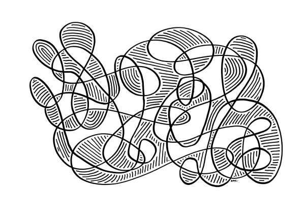 "Whirlwind 28" Drawing 7x5 by Debbie Clapper