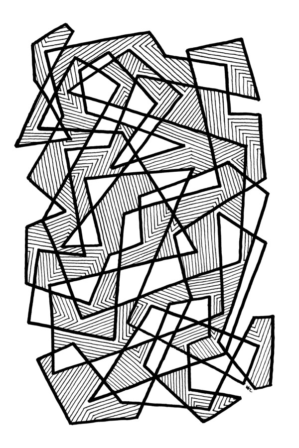 "Whirlwind 39" Drawing 7x5 by Debbie Clapper