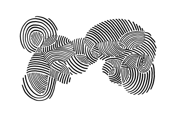 "Whirlwind 55" Drawing 6x4 by Debbie Clapper