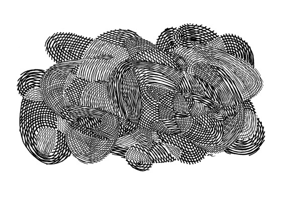 "Whirlwind 57" Drawing 6x4 by Debbie Clapper