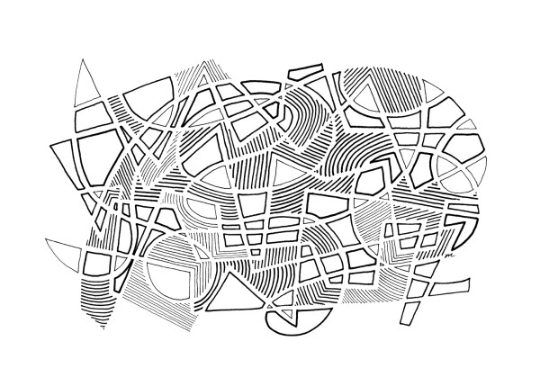 "Whirlwind 82" Drawing 7x5 by Debbie Clapper