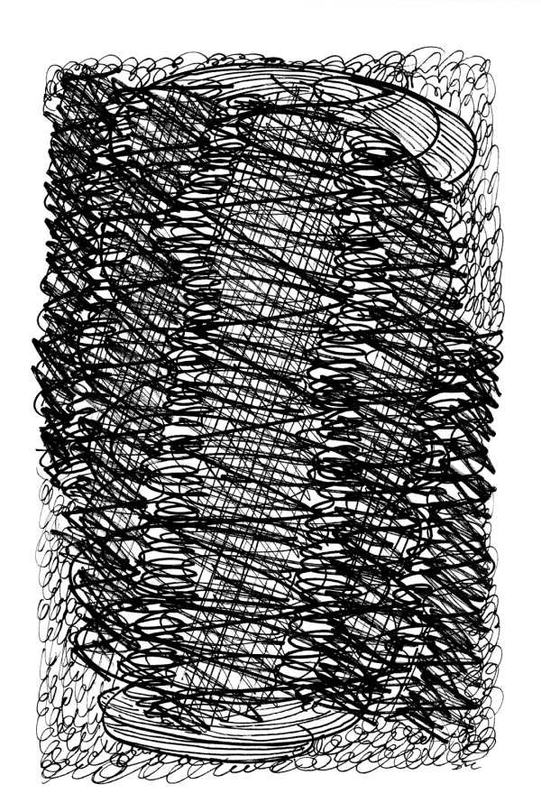 "Whirlwind 88" Drawing 4x6 by Debbie Clapper
