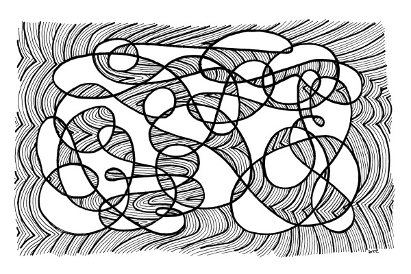"Whirlwind 98" Drawing 6x4 by Debbie Clapper
