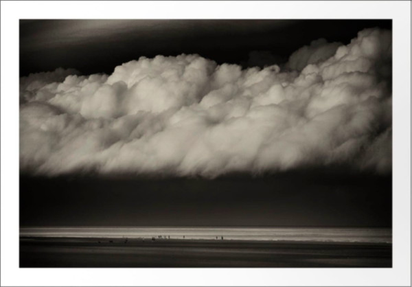 Summer Storm, Camber sands  ( 16 x 11.5 in. Number 8 from an edition of 10. )black wood frame