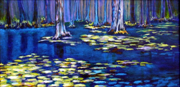 Swamp Lilies and Cypress