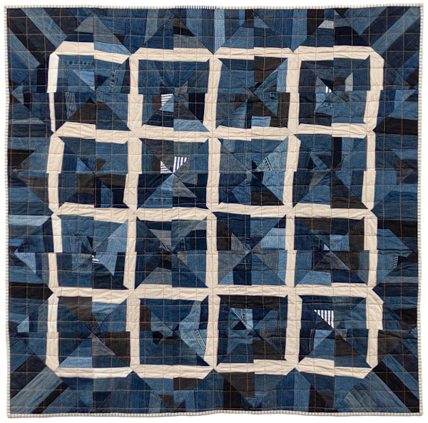 Broken Grid - Denim by Stacey