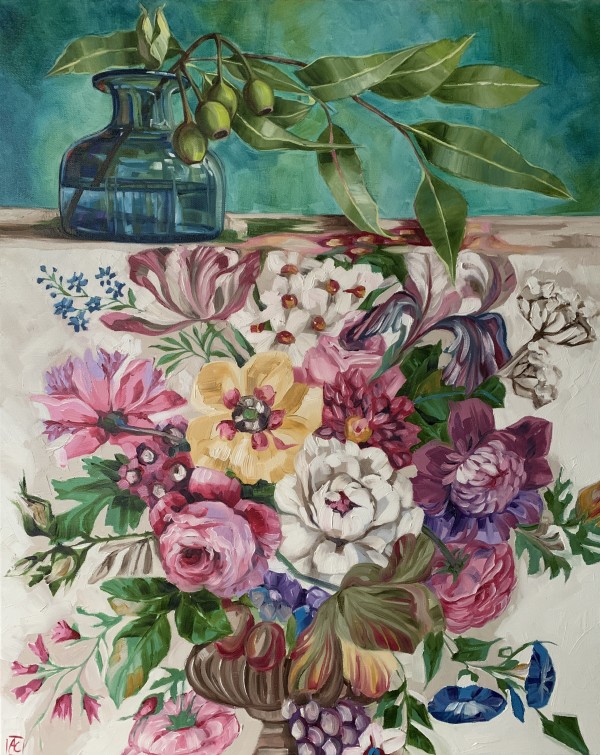 Gum nuts on Sanderson Florals - Souvenir #2 by Alicia Cornwell