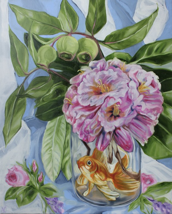 Roses, Rhodo and the Floaty Fish