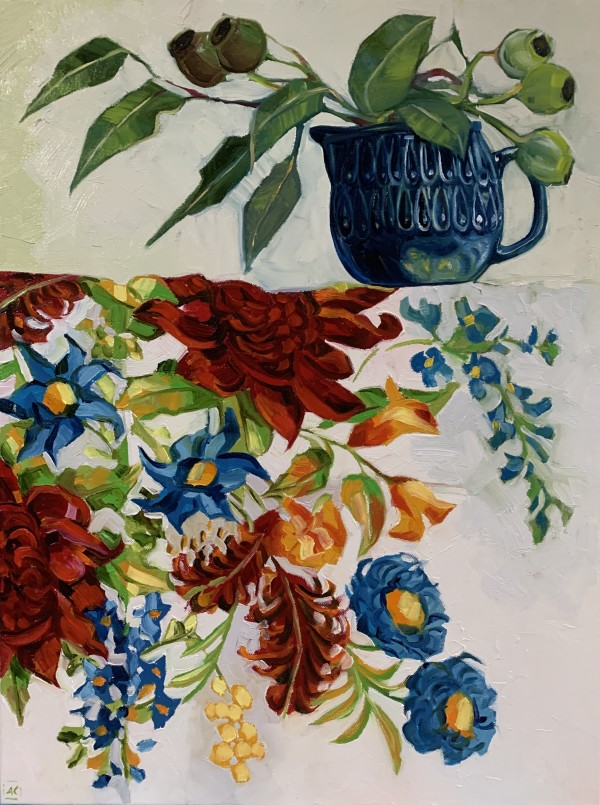 Souvenir  Australiana - small blue jug by Alicia Cornwell
