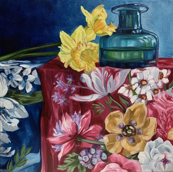 Daffodils on Double Sanderson drape by Alicia Cornwell