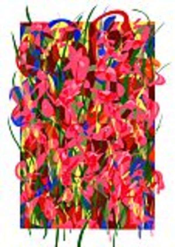 Dance of the Azaleas - A3 with Border 3/50 by Lisa Cirenza