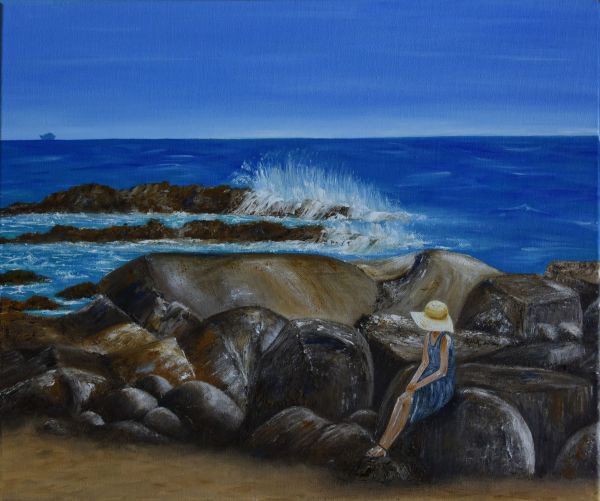 Louisa on the rocks by Silvia Busetto
