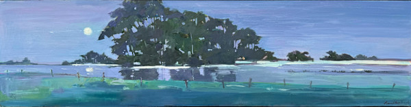 Moonrise Over Sengekontacket by Anne Besse-Shepherd
