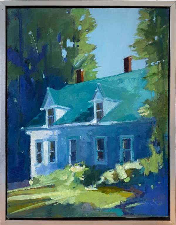 Blue Shadows on Antique House