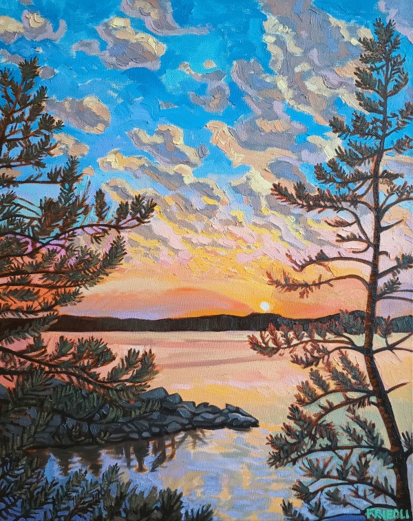 Sunset on Seagull Lake by Heather Friedli
