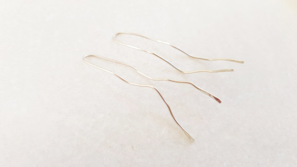 Marks & Lines Earrings (Flat Ended Spaghetti) by Naomi Eleftheriou