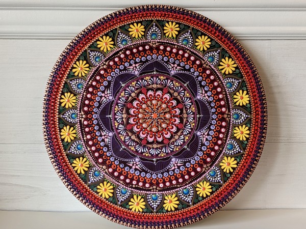 Reds and purples mandala by Madelin Miller