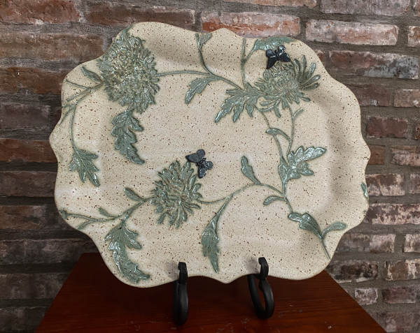 Floral Serving Tray by Lola Henderson