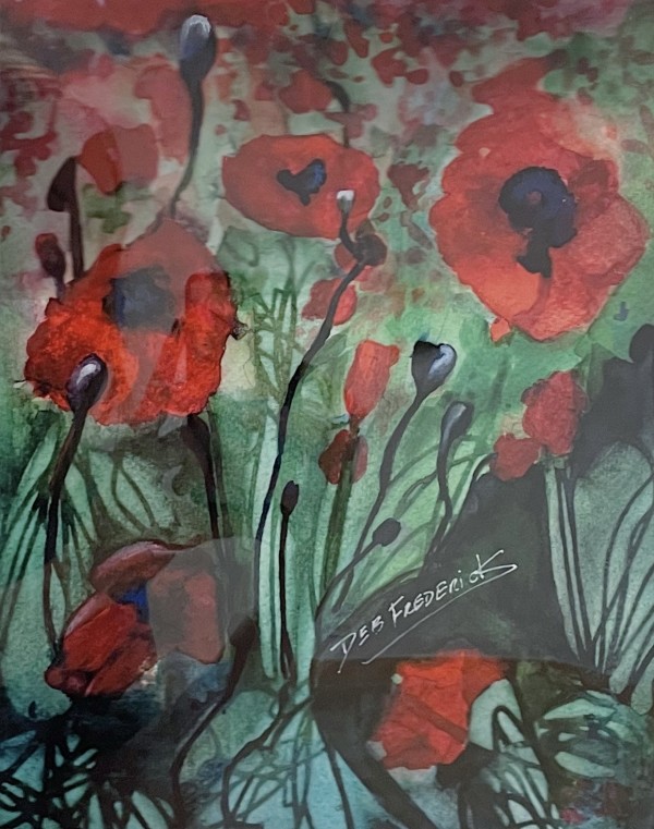 Red Poppies by Debra Frederick